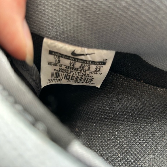 Nike Air Force 1 Men's Black Sneakers Size 15 Basketball Athletic Grunge - Picture 10 of 13